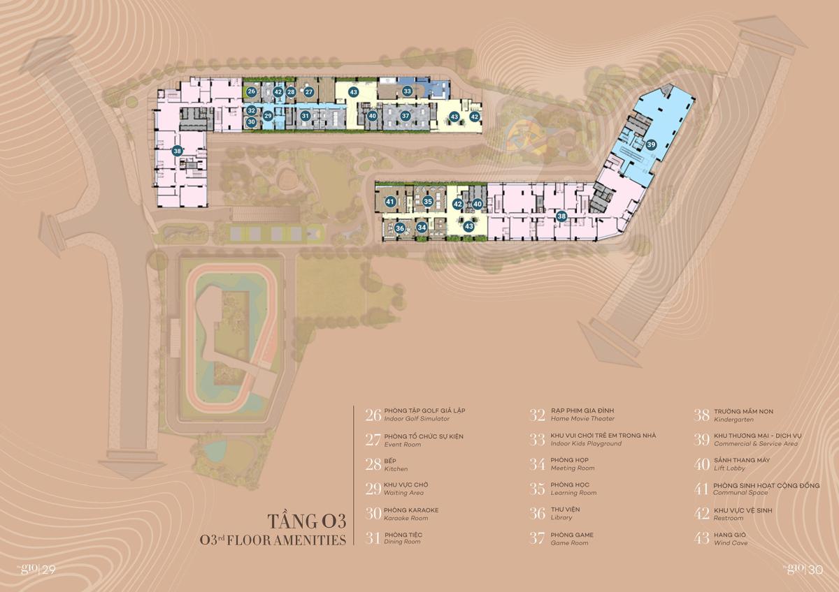 Mặt bằng điển hình tầng 3