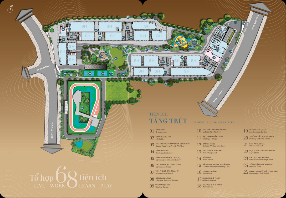 mặt bằng tiện ích The Gió Riverside