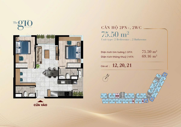 mặt bằng thiet ke can ho The Gió Riverside